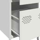 vidaXL fehér hidegen hengerelt acél tálalószekrény 35x39x73,5 cm