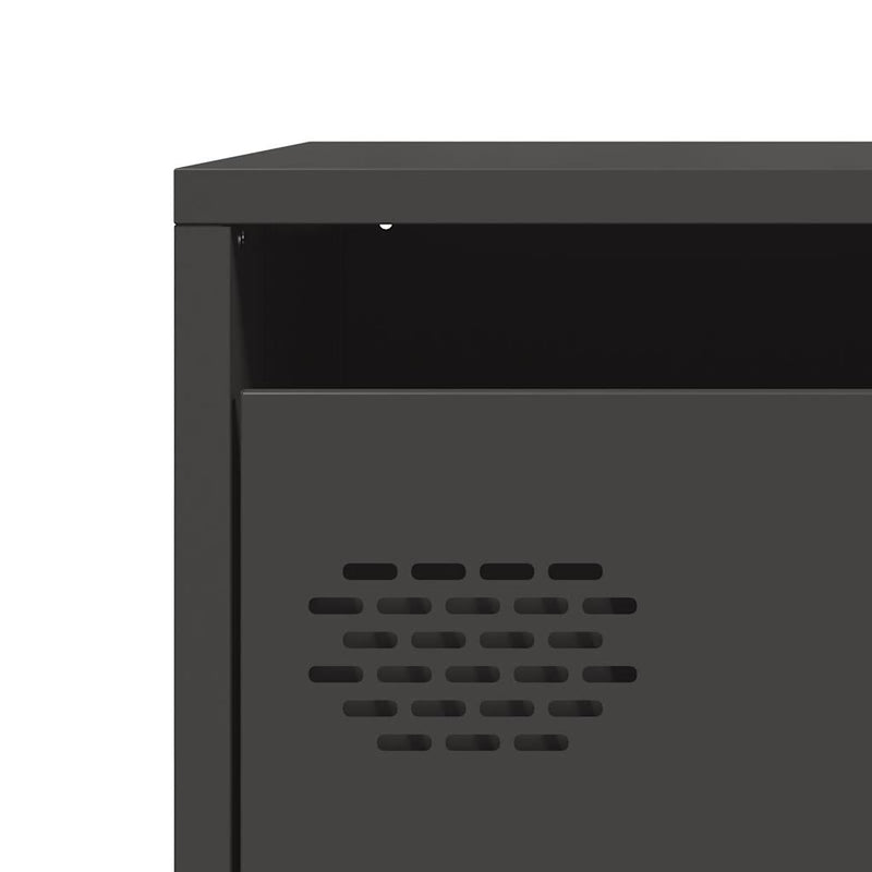 vidaXL fekete acél magasszekrény 39 x 35 x 103,5 cm