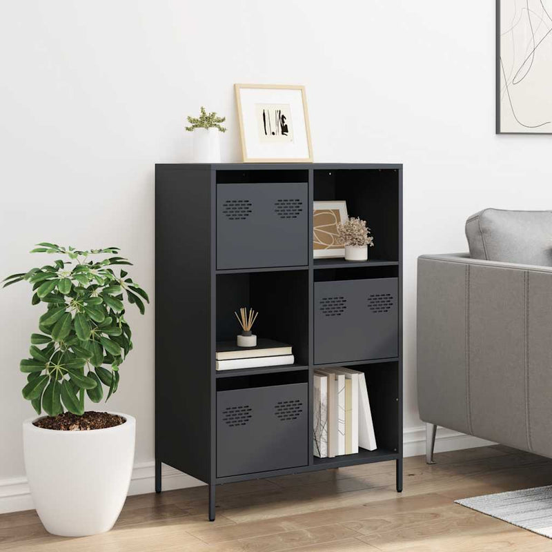 vidaXL antracitszürke acél magasszekrény 68 x 39 x 103,5 cm
