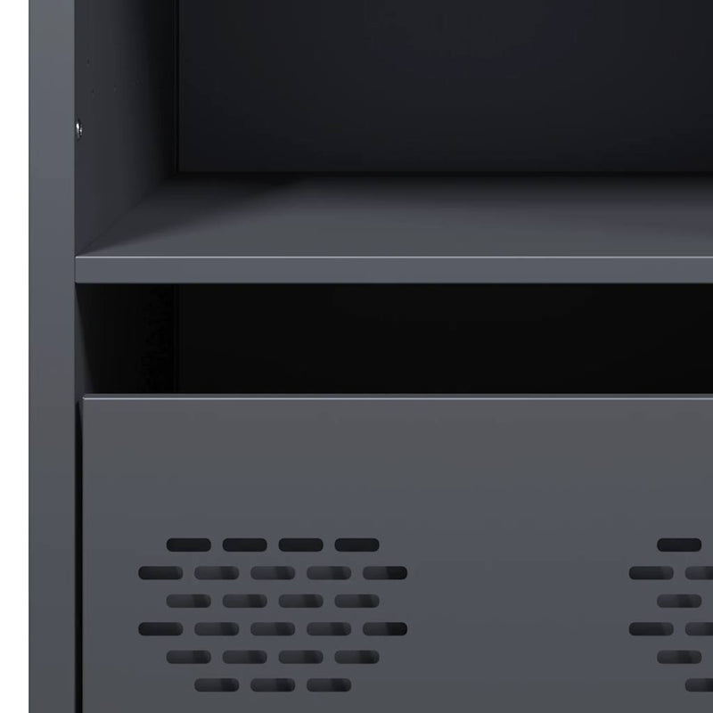 vidaXL antracitszürke acél magasszekrény 68 x 39 x 103,5 cm