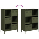 vidaXL olívazöld acél magasszekrény 68 x 39 x 103,5 cm
