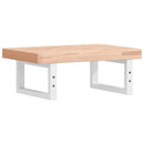 vidaXL acél és tömör bükkfa falra szerelhető mosdópolc