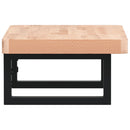 vidaXL acél és tömör bükkfa falra szerelhető mosdópolc