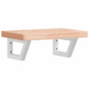 vidaXL acél és tömör bükkfa falra szerelhető mosdópolc