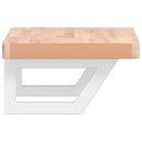 vidaXL acél és tömör bükkfa falra szerelhető mosdópolc