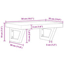 vidaXL acél és tömör bükkfa falra szerelhető mosdópolc