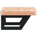 vidaXL acél és tömör bükkfa falra szerelhető mosdópolc