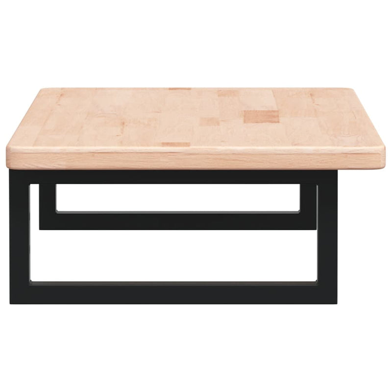 vidaXL acél és tömör tölgyfa falra szerelhető mosdópolc