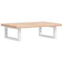 vidaXL acél és tömör tölgyfa falra szerelhető mosdópolc