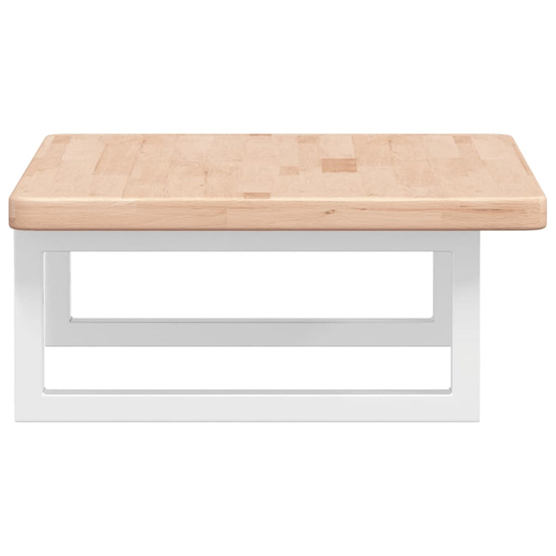 vidaXL acél és tömör tölgyfa falra szerelhető mosdópolc