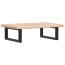 vidaXL acél és tömör tölgyfa falra szerelhető mosdópolc