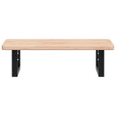 vidaXL acél és tömör tölgyfa falra szerelhető mosdópolc