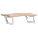 vidaXL acél és tömör tölgyfa falra szerelhető mosdópolc