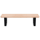 vidaXL acél és tömör tölgyfa falra szerelhető mosdópolc