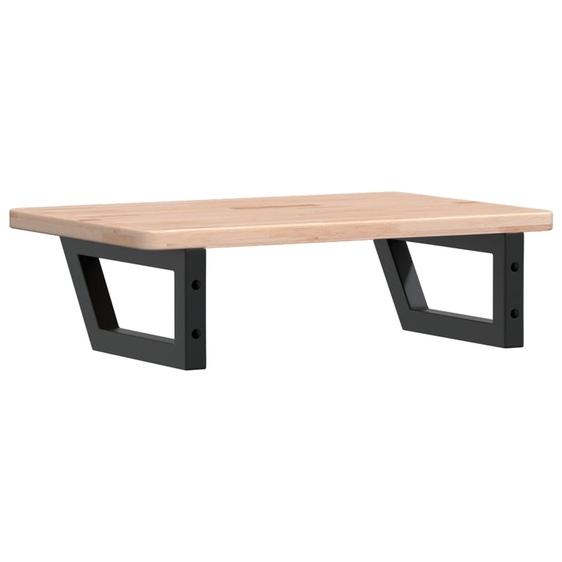 vidaXL acél és tömör tölgyfa falra szerelhető mosdópolc