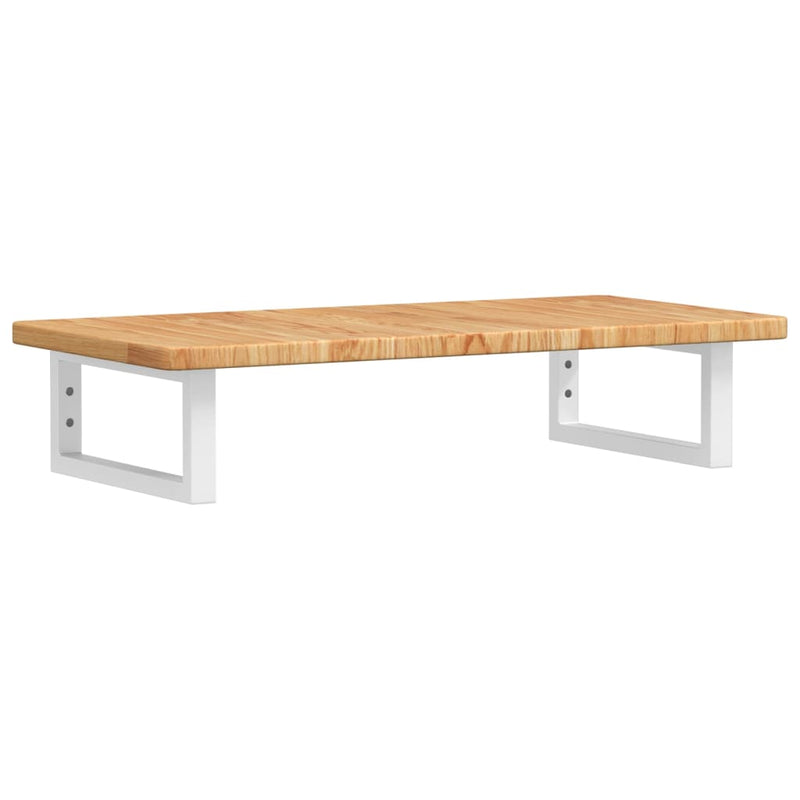 vidaXL acél és tömör tölgyfa falra szerelhető mosdópolc