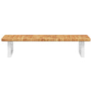 vidaXL acél és tömör tölgyfa falra szerelhető mosdópolc