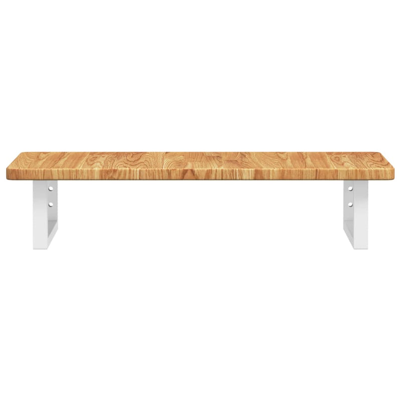 vidaXL acél és tömör tölgyfa falra szerelhető mosdópolc