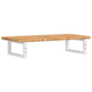 vidaXL acél és tömör tölgyfa falra szerelhető mosdópolc