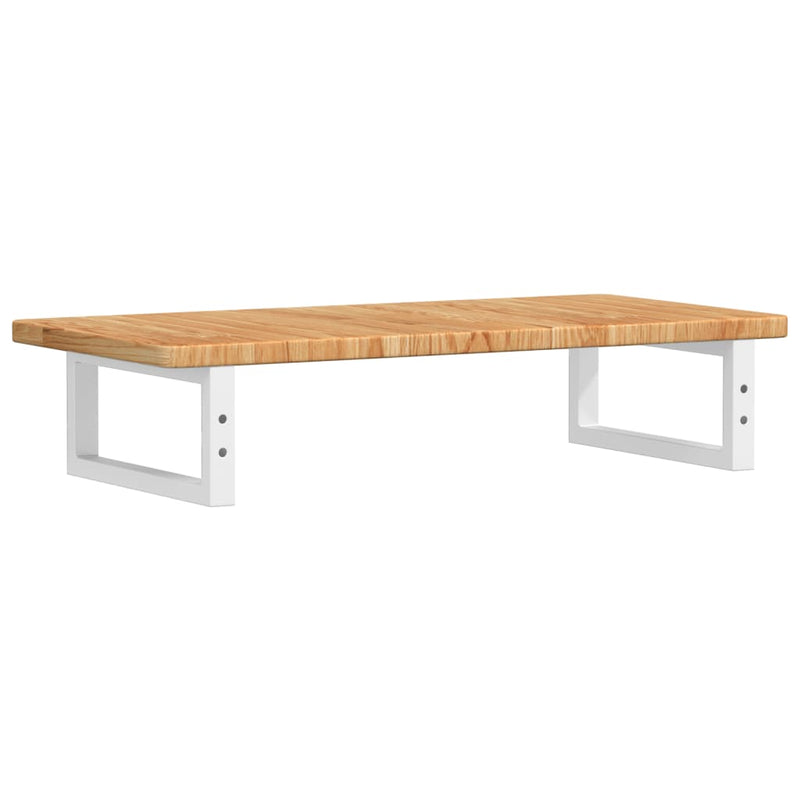 vidaXL acél és tömör tölgyfa falra szerelhető mosdópolc