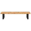 vidaXL acél és tömör tölgyfa falra szerelhető mosdópolc