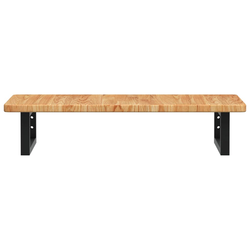 vidaXL acél és tömör tölgyfa falra szerelhető mosdópolc