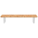 vidaXL acél és tömör tölgyfa falra szerelhető mosdópolc