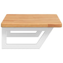 vidaXL acél és tömör tölgyfa falra szerelhető mosdópolc