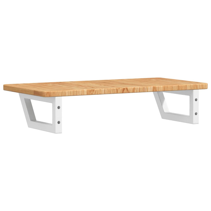 vidaXL acél és tömör tölgyfa falra szerelhető mosdópolc