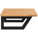 vidaXL acél és tömör tölgyfa falra szerelhető mosdópolc