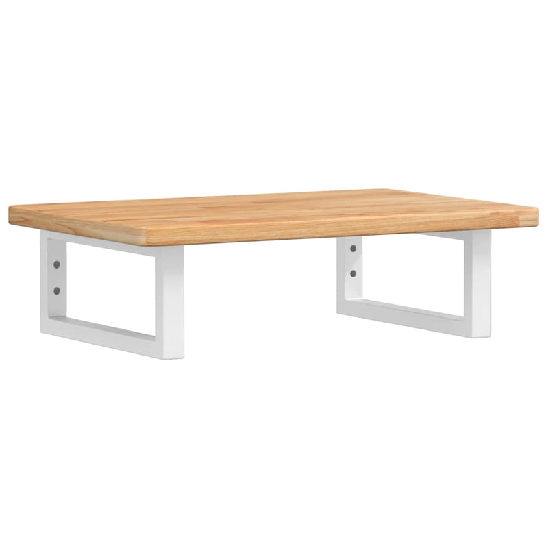 vidaXL acél és tömör tölgyfa falra szerelhető mosdópolc