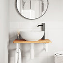 vidaXL acél és tömör tölgyfa falra szerelhető mosdópolc