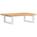 vidaXL acél és tömör tölgyfa falra szerelhető mosdópolc