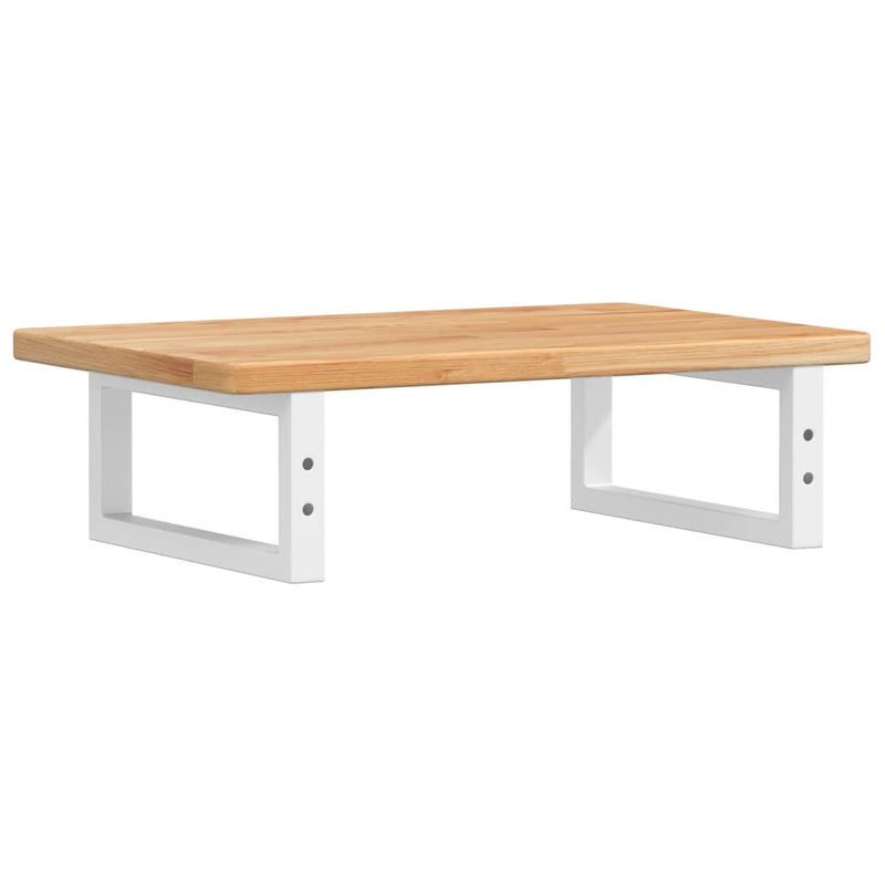 vidaXL acél és tömör tölgyfa falra szerelhető mosdópolc