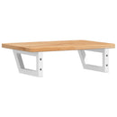 vidaXL acél és tömör tölgyfa falra szerelhető mosdópolc