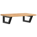 vidaXL acél és tömör tölgyfa falra szerelhető mosdópolc