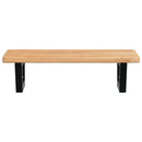 vidaXL acél és tömör tölgyfa falra szerelhető mosdópolc