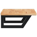 vidaXL acél és tömör tölgyfa falra szerelhető mosdópolc