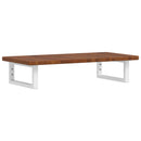 vidaXL acél és tömör tölgyfa falra szerelhető mosdópolc