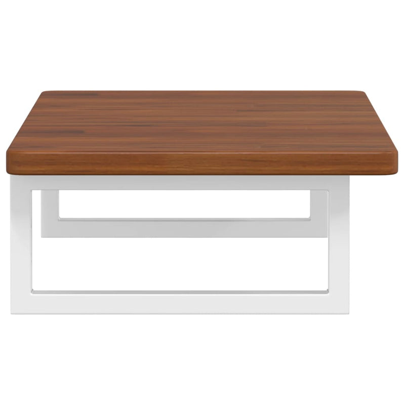 vidaXL acél és tömör tölgyfa falra szerelhető mosdópolc