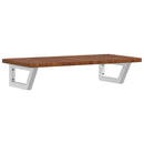 vidaXL acél és tömör tölgyfa falra szerelhető mosdópolc