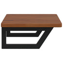 vidaXL acél és tömör tölgyfa falra szerelhető mosdópolc