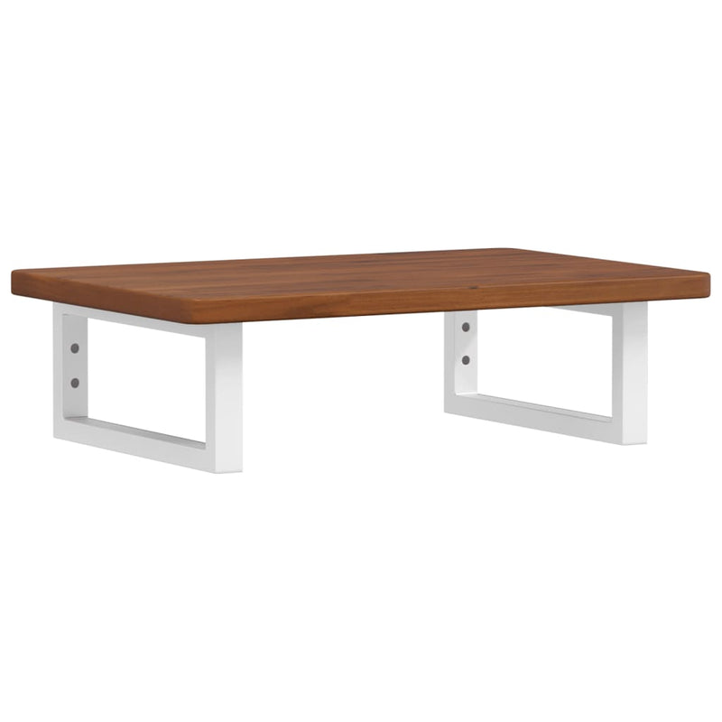 vidaXL acél és tömör tölgyfa falra szerelhető mosdópolc