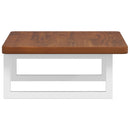 vidaXL acél és tömör tölgyfa falra szerelhető mosdópolc