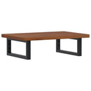 vidaXL acél és tömör tölgyfa falra szerelhető mosdópolc