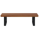 vidaXL acél és tömör tölgyfa falra szerelhető mosdópolc