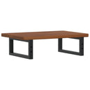 vidaXL acél és tömör tölgyfa falra szerelhető mosdópolc