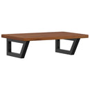 vidaXL acél és tömör tölgyfa falra szerelhető mosdópolc