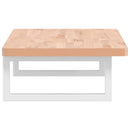 vidaXL acél és tömör bükkfa falra szerelhető mosdópolc