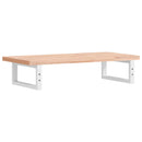 vidaXL acél és tömör bükkfa falra szerelhető mosdópolc